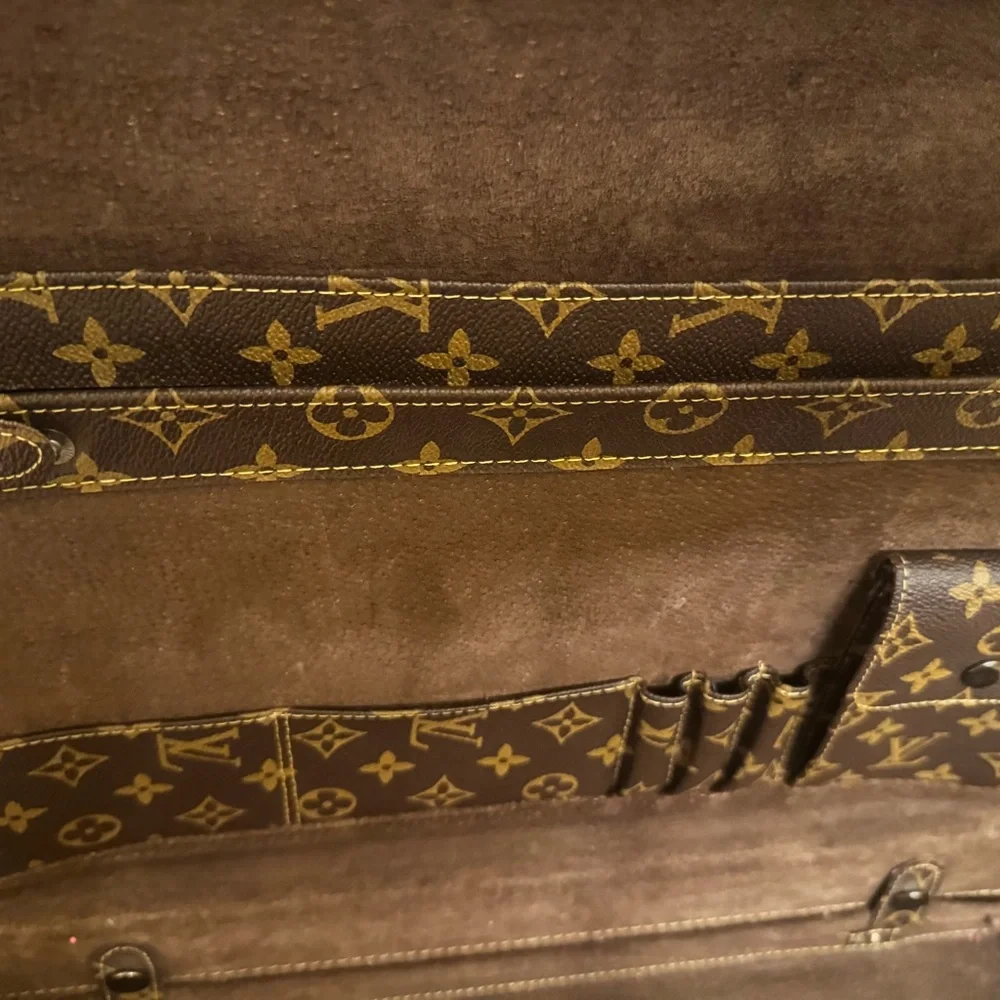 Louis Vuitton Brown and Tan Monogram Briefcase